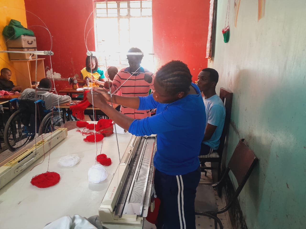 Knitting and tailoring training at CHDF
